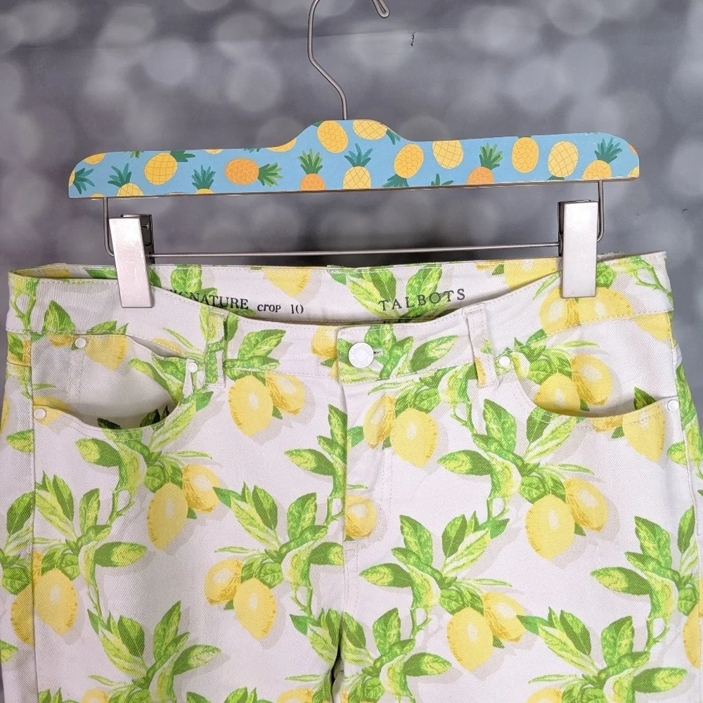 Talbots Lemon Print Ankle Jeans - Picture 3 of 6
